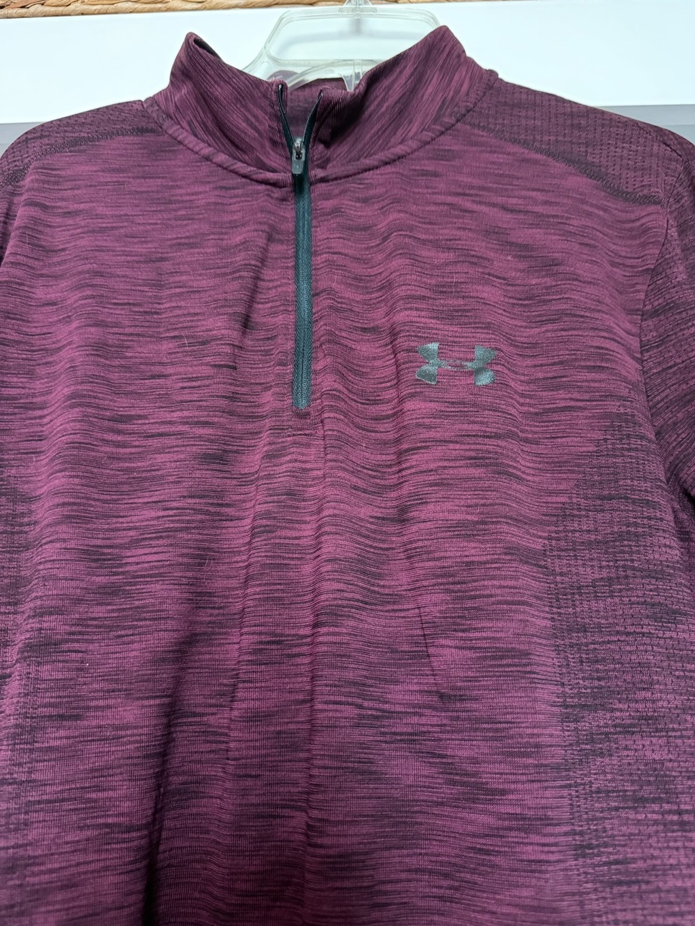 Under Armour Men’s Half-Zip Performance Pullover - Burgundy Heather